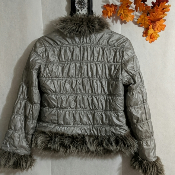 3/$12 INC concepts faux fur jacket Sz M - Picture 2 of 6